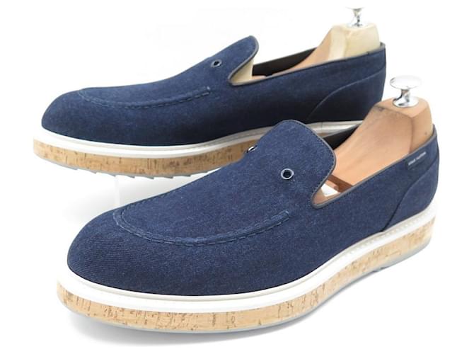 NEW LOUIS VUITTON SHOES 8 42 NEW SNEAKERS SHOES BLUE DENIM SNEAKERS  ref.678846