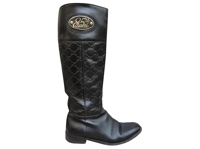 Gucci p boots 39 Black Leather  ref.679154