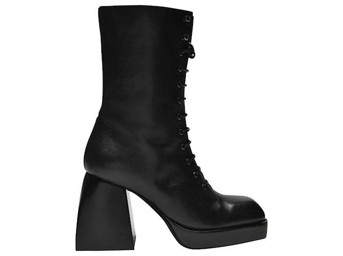 Autre Marque Bulla Lace Boots in Black Leather  ref.679182