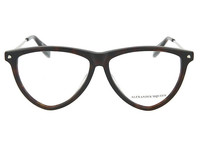 Alexander McQueen Optische Brille im Aviator-Stil Braun  ref.679403