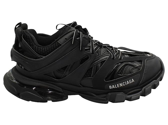 First Balenciaga Track Sneakers in Black Mesh and Nylon  ref.679421