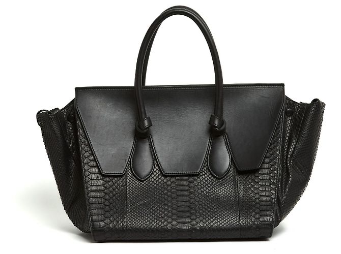 Tie Bag Céline KRAWATTETASCHE SCHWARZ PYTHON GM