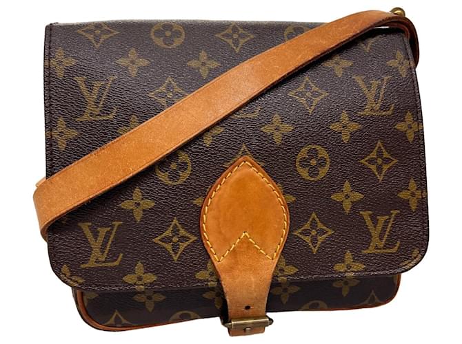 LOUIS VUITTON Monogram Cartouchiere MM Shoulder Bag M51253 LV Auth