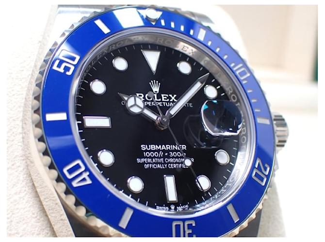Rolex 126619LB Submariner Date lunette bleue 18KWG 2022 Pour des hommes Or blanc Blanc  ref.679639