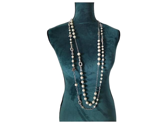 Vintage Chanel necklace Silvery Steel ref.679693 - Joli Closet
