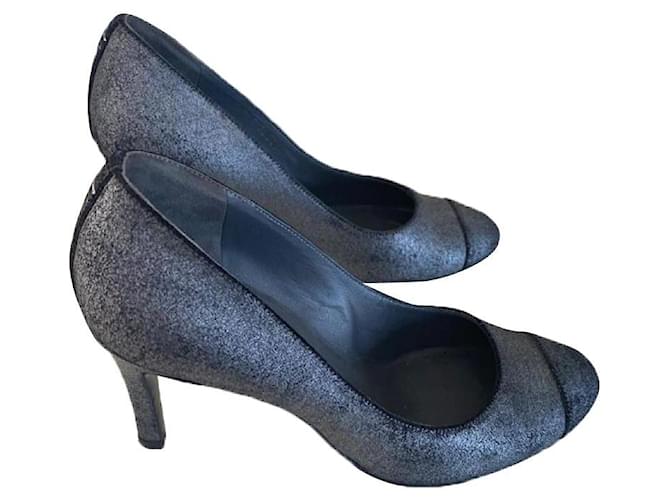 Chanel Talons Suede Gris anthracite  ref.679707
