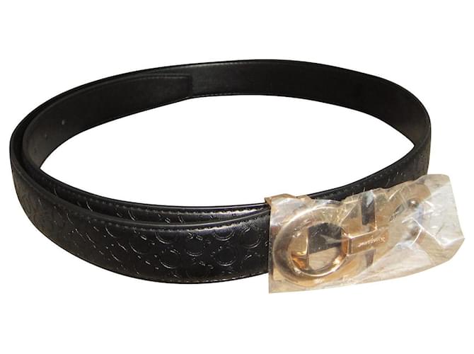 Salvatore Ferragamo Gancini belt by Ferragamo new condition Black Leather  ref.679740