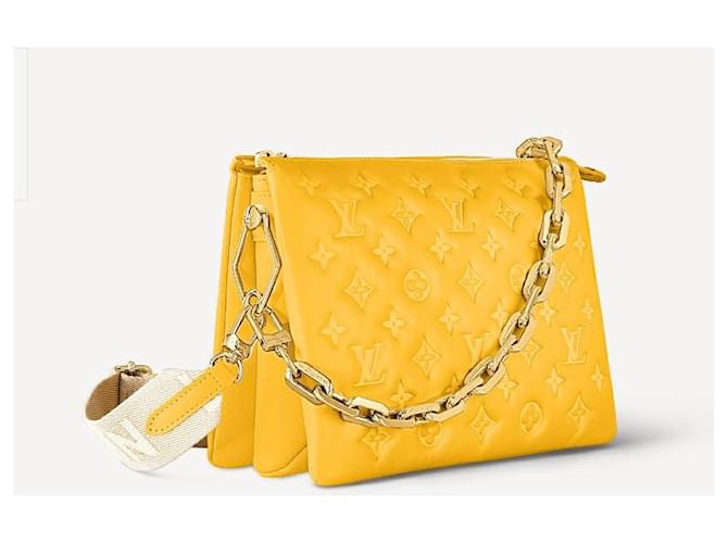 Louis Vuitton LV Yellow sunflower Coussin Pm Leather  ref.679900