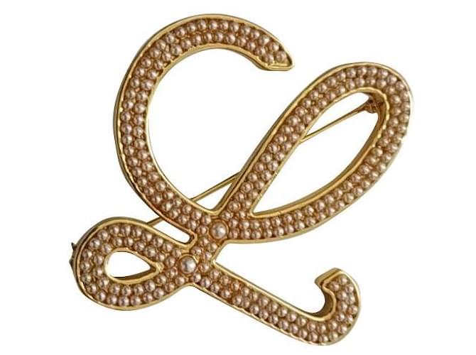 Loewe Brooch Golden Metal  ref.680018