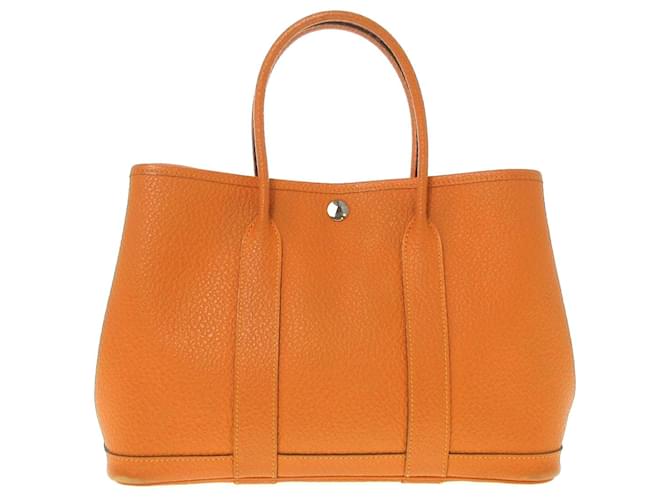 Hermès Garden Party Orange Leather  ref.680045