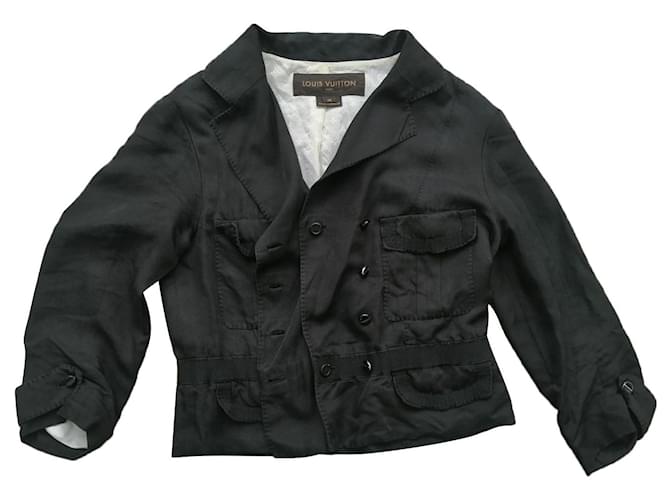 Louis Vuitton Jackets Black Silk  ref.680054