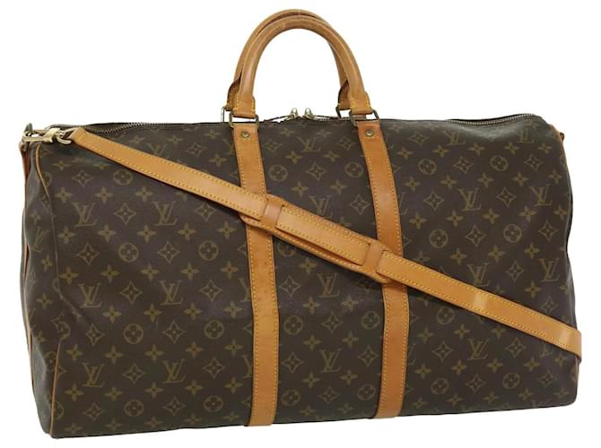 Louis Vuitton Monogram Keepall Bandouliere55 Boston Bag M.41414 LV Auth jk2564 Leinwand  ref.680141