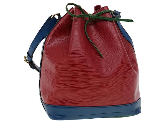 LOUIS VUITTON Epi Tricolor Noe Shoulder Bag Green Blue Red M44084 LV Auth ai477 Leather  ref.680166