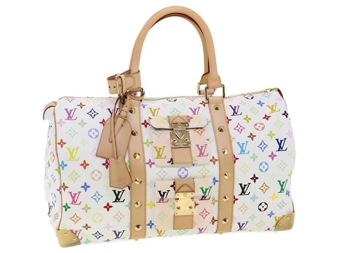 Louis Vuitton, Bags, Louis Vuitton Monogram Multicolor Keepall 45 Boston  Bag White