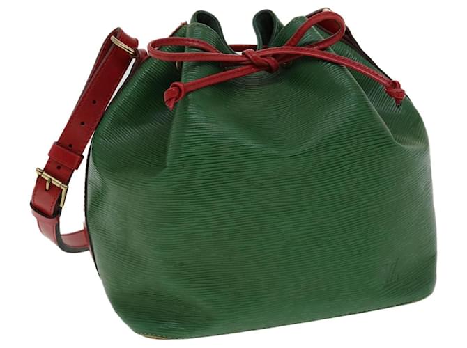LOUIS VUITTON Epi Petit Noe Bicolor Shoulder Bag Green Red M44147 LV Auth ai476 Leather  ref.680180