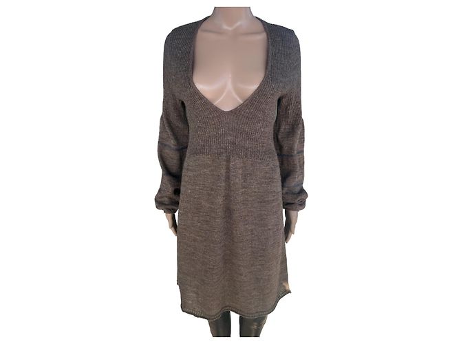 Elisa Cavaletti Wollkleid Braun