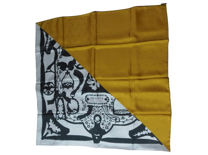 Sciarpa di seta Hermès Caliper Tattoo 90/90 Multicolore