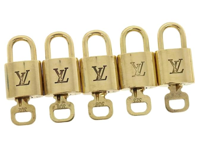 Louis Vuitton padlock 5Set Gold Tone LV Auth 15701 Metal  ref.680446