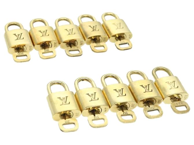 cadenas Louis Vuitton 10ensemble Gold Tone LV Auth hs1344 Métal  ref.680459