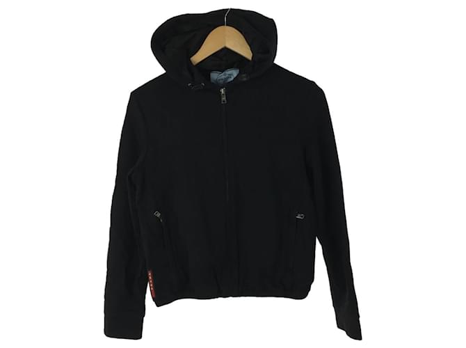 *PRADA Felpa con cappuccio/S/Cotone/BLK [Abbigliamento da uomo] Nero  ref.680534