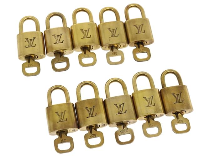 cadenas Louis Vuitton 10ensemble Gold Tone LV Auth ki1958 Métal  ref.680537