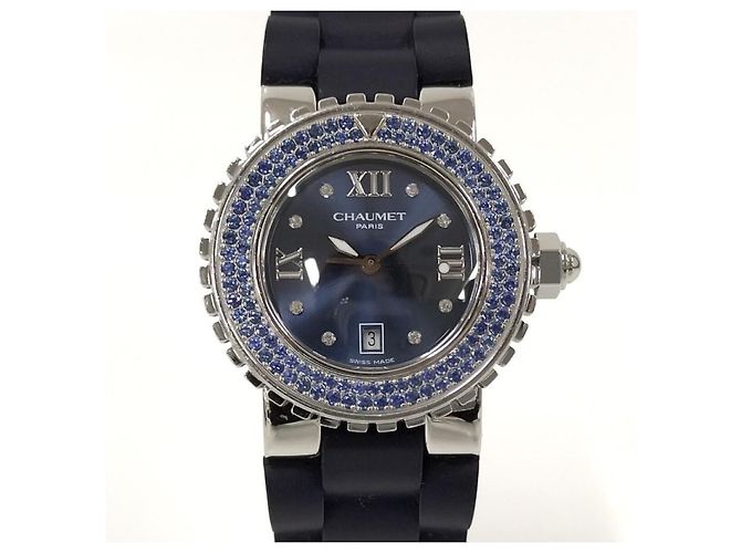 *CHAUMET Class One Boys Watch Quartz SS Rubber Navy Dial