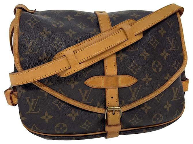 Vintage LV Louis Vuitton Monogram Saumur 30 Crossbody Shoulder Bag