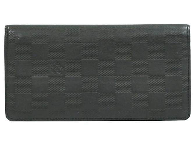 Louis Vuitton Portefeuille Brazza Negro Cuero  ref.680678