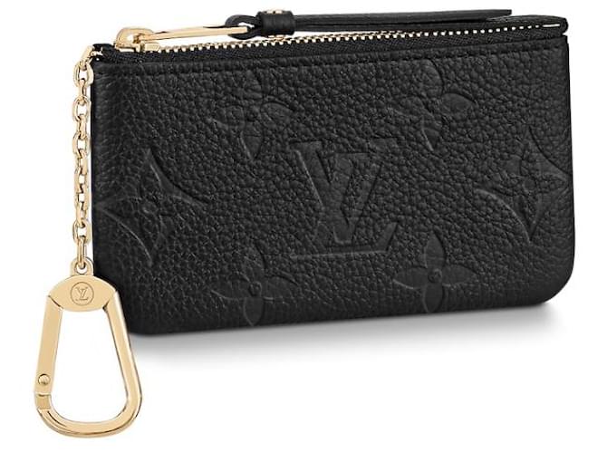 Louis Vuitton LV porta-chaves em couro preto  ref.680681