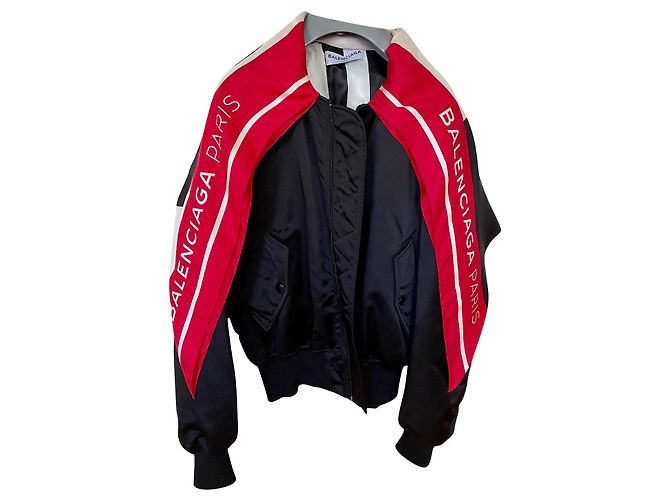Balenciaga Oversized Jacket Black Polyester