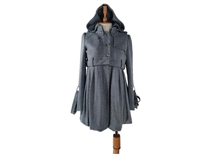Chaqueta con capucha All Saints gris de algodón