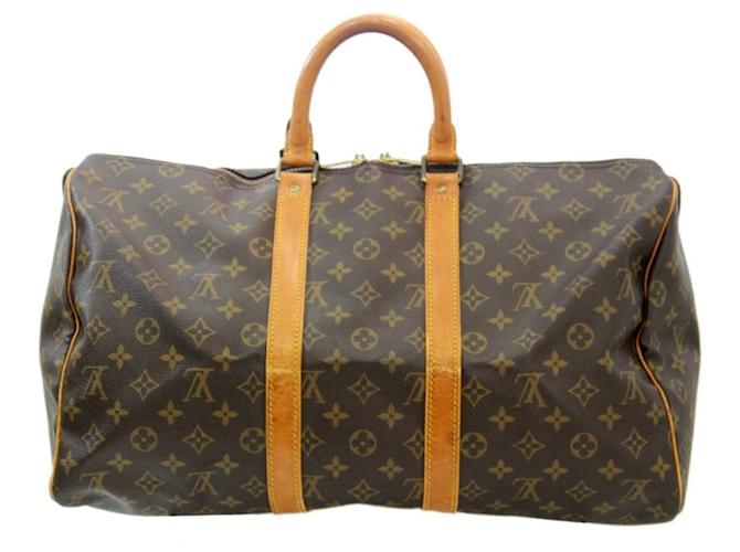 Louis Vuitton Keepall 45 Brown Cloth  ref.680869