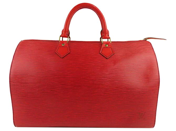 Louis Vuitton, Bags, Red Epi Speedy 35