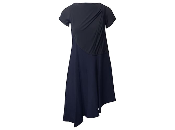 Balenciaga Vintage Knit Dress in Navy Blue Rayon Multiple colors Cellulose fibre  ref.681127