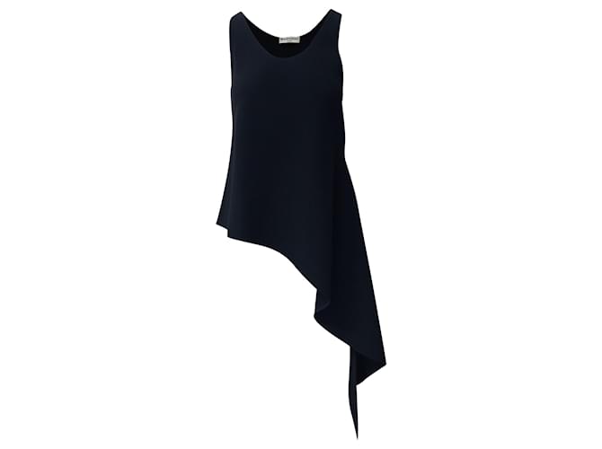 Balenciaga P/V 15 Camiseta sin mangas con abertura asimétrica en poliéster negro  ref.681132
