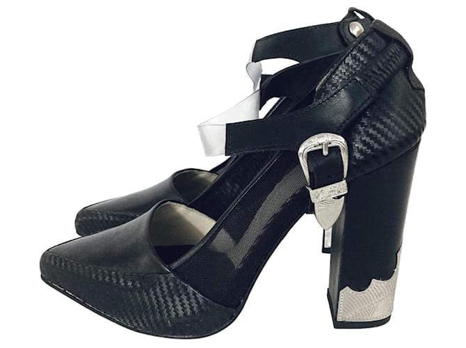Toga Pulla Western heels Black Leather  ref.681395