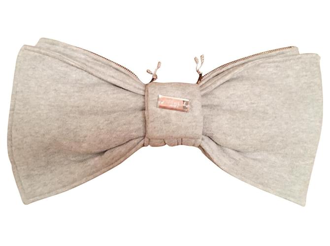 Alexis Mabille Knot pouch Grey Cotton  ref.681444