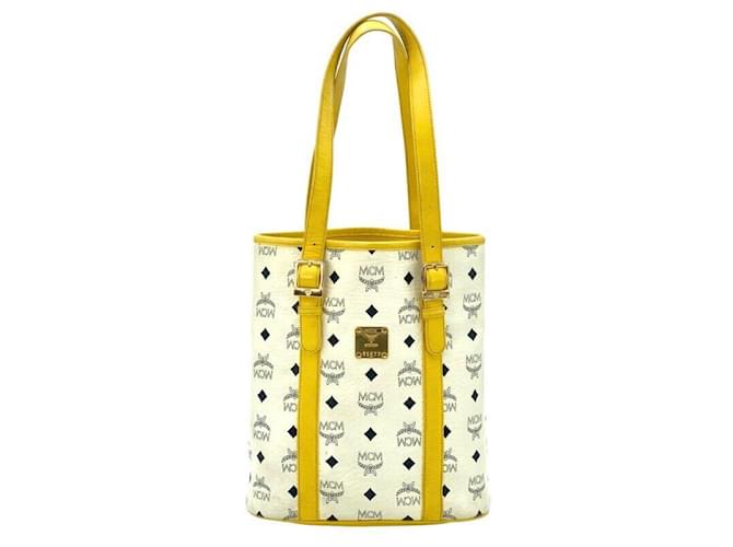 Yellow mcm store bag