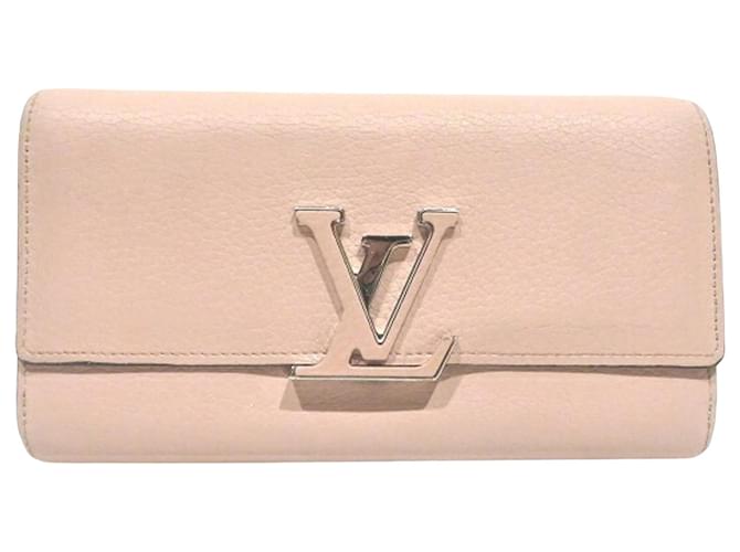 Louis Vuitton Capucines Rosa Couro  ref.681481