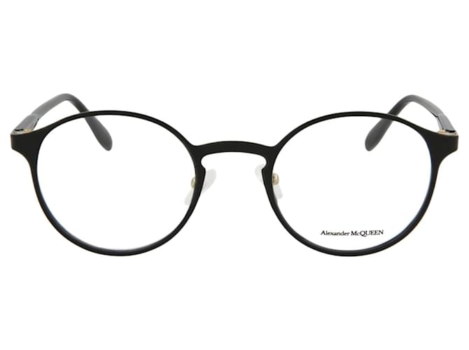 Alexander McQueen Round-Frame Metal Sunglasses Black  ref.681560