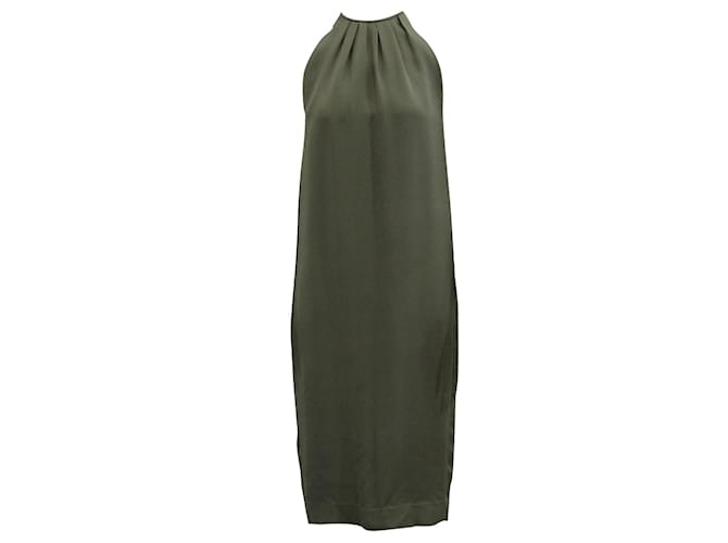 Céline Grey Sleeveless Silk Maxi Dress  ref.681585