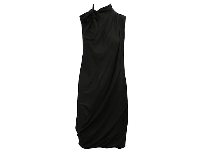 Balenciaga Black Silk Dress with Ties  ref.681602