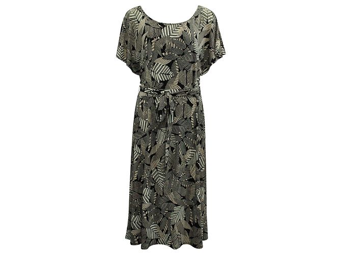 Ann Taylor Kleid mit schwarzem und cremefarbenem Muster