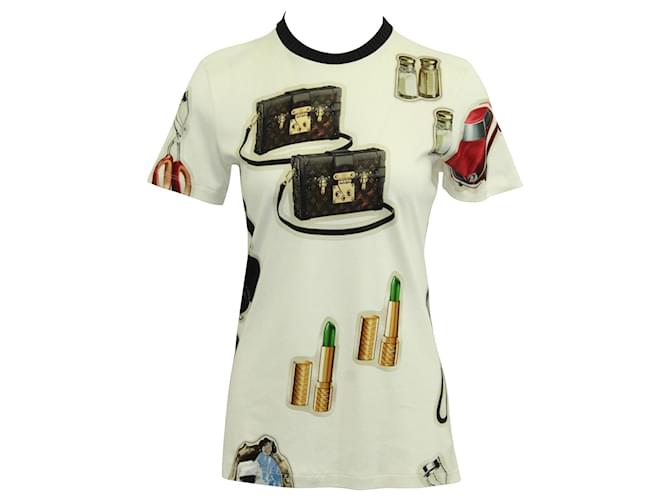 Louis Vuitton Graphic Cream T-Shirt Cotton ref.681662 - Joli Closet