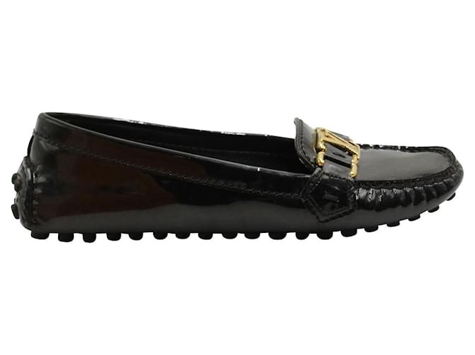 Schwarze Oxford-Loafer von Louis Vuitton Leder  ref.681692