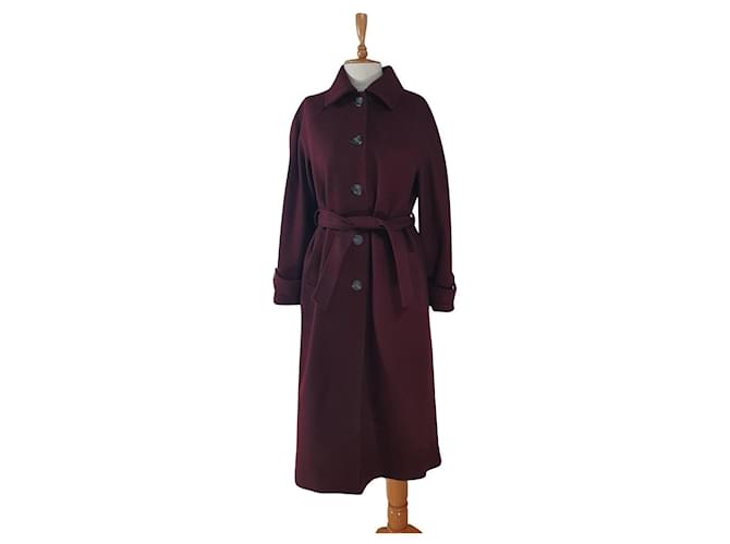 Max Mara Coats, Outerwear Dark red Wool Polyamide  ref.681733