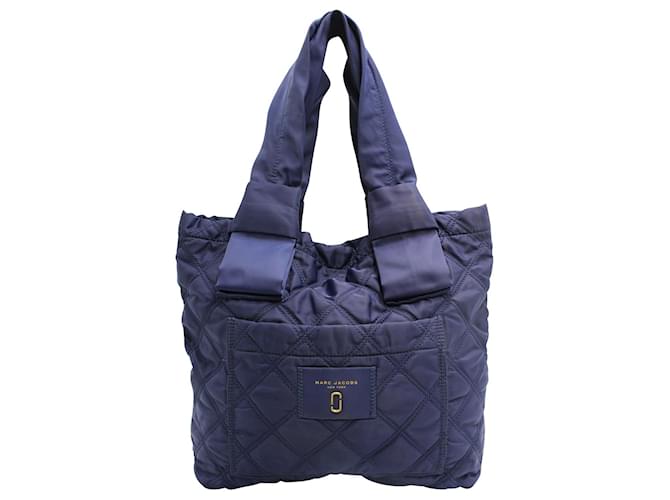 Marc Jacobs Navy Blue Diamond Quilted Tote Polyester  ref.681738