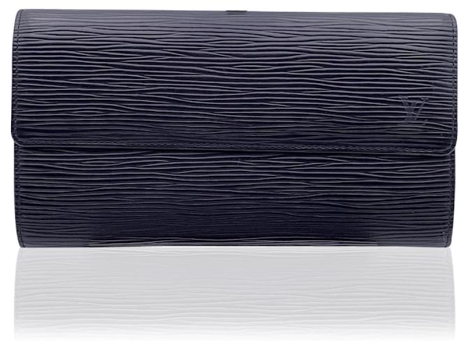 Preloved Louis Vuitton Black Epi Leather Sarah Wallet CA0959