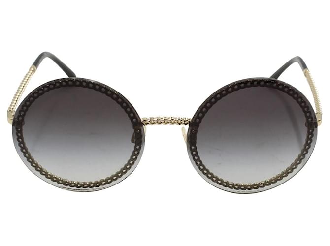 Chanel - Round Sunglasses - Gold Gray Gradient - Chanel Eyewear