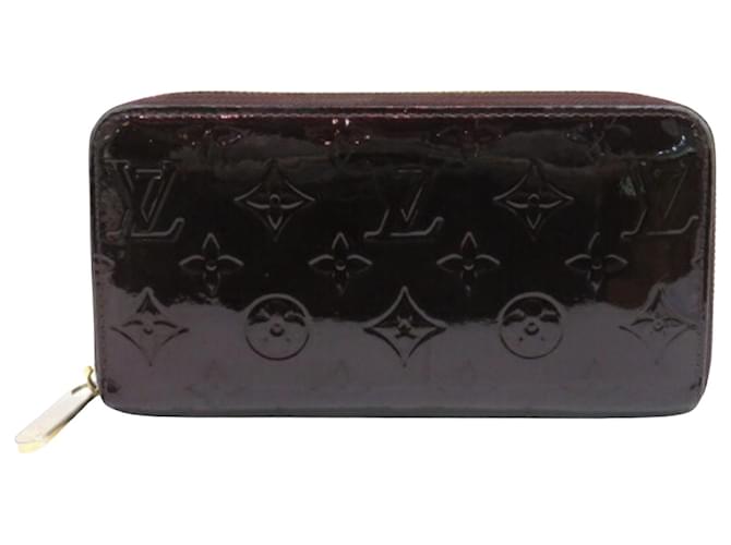 Louis Vuitton Zippy Wallet Cuir vernis Marron  ref.681928